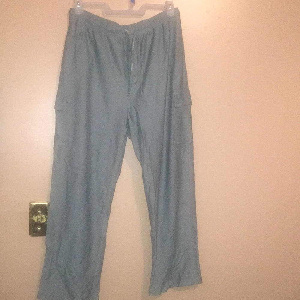 Blue wide leg Cremieux pants